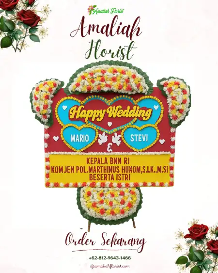 Papan Bunga Pernikahan Itlay Hisage